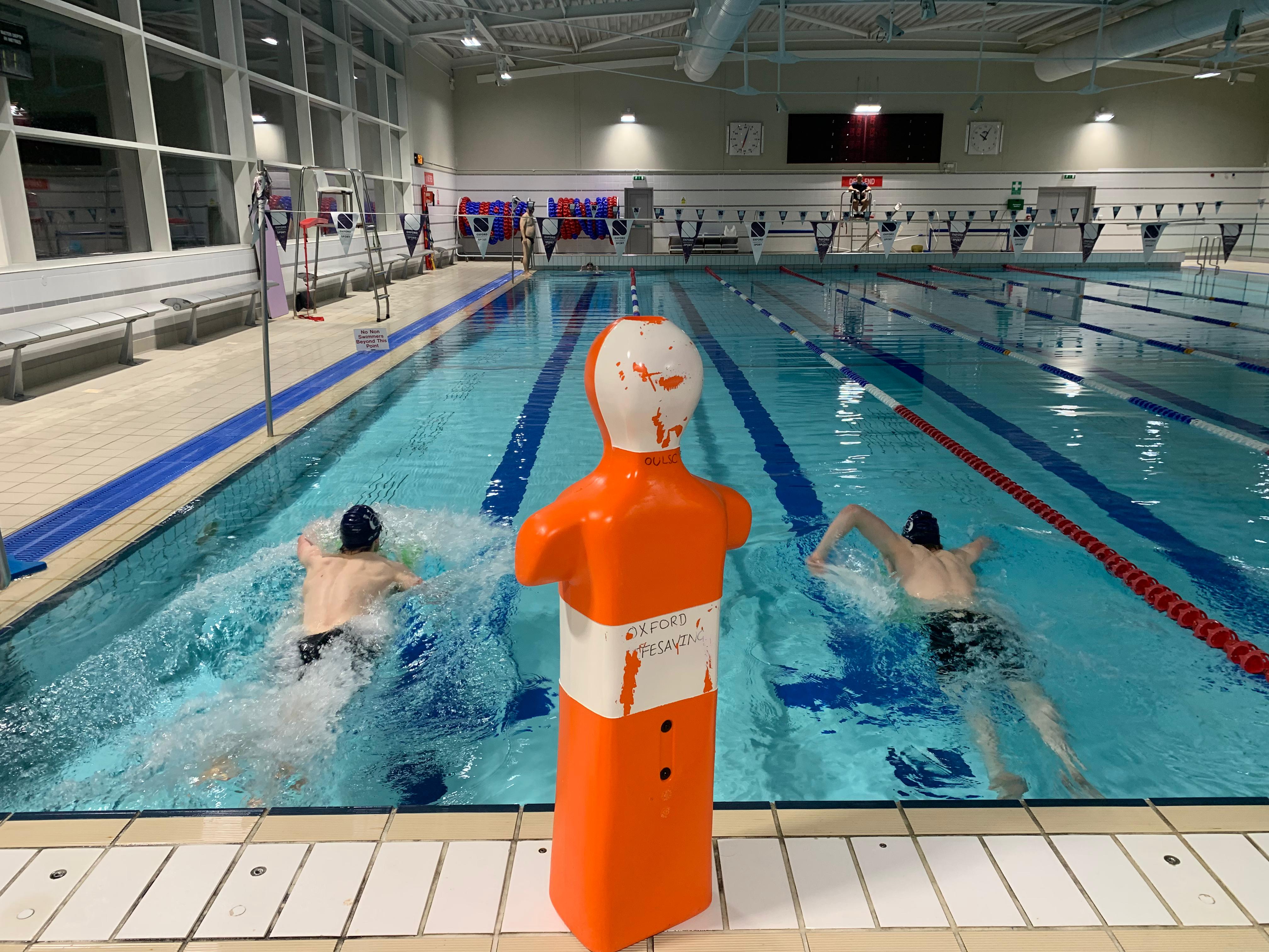 BOB stood on poolside
